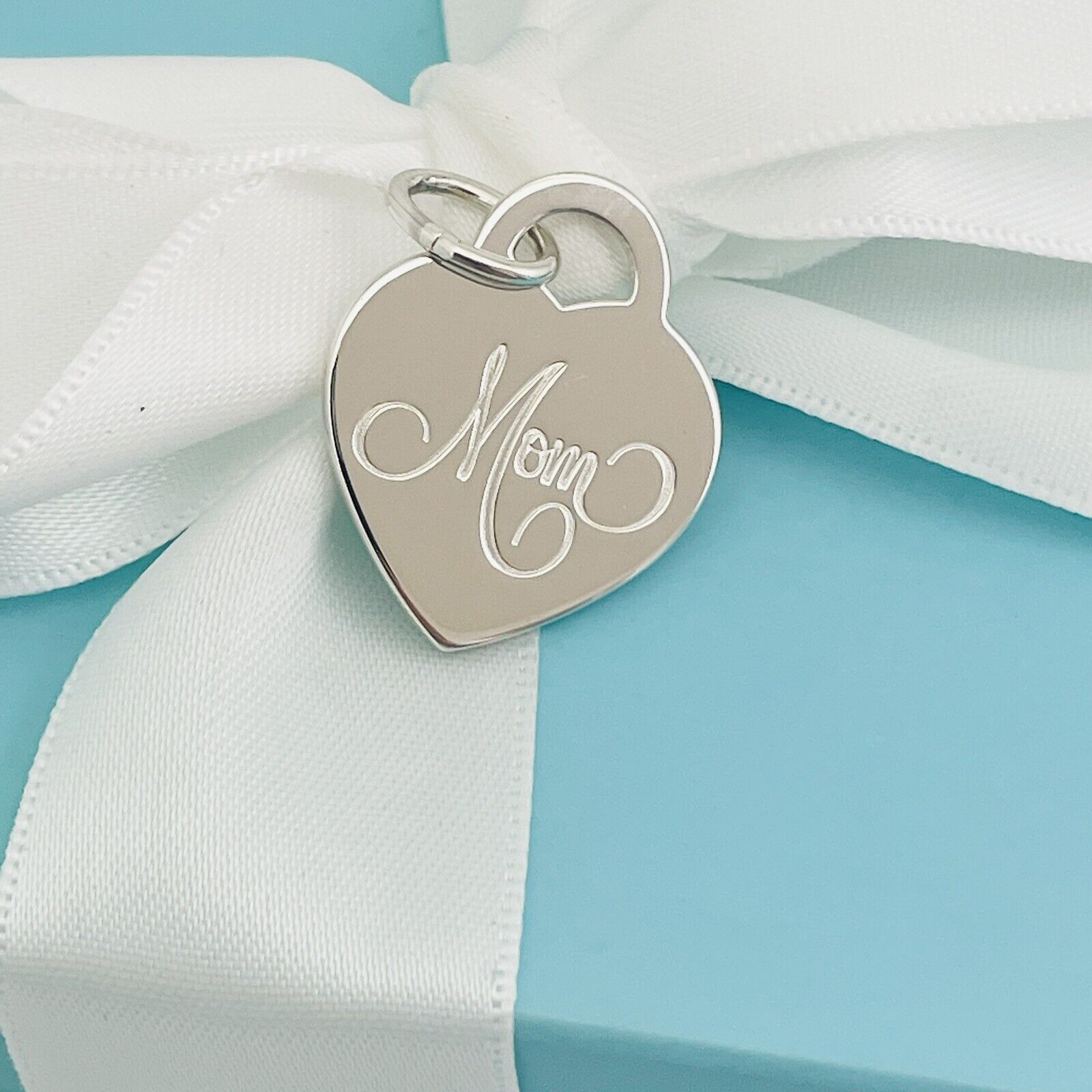 Tiffany & Co Mom Mother's Day Heart Tag Charm or Pendant