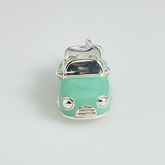 RARE Tiffany & Co Convertible Car Charm or Pendant in Blue Enamel