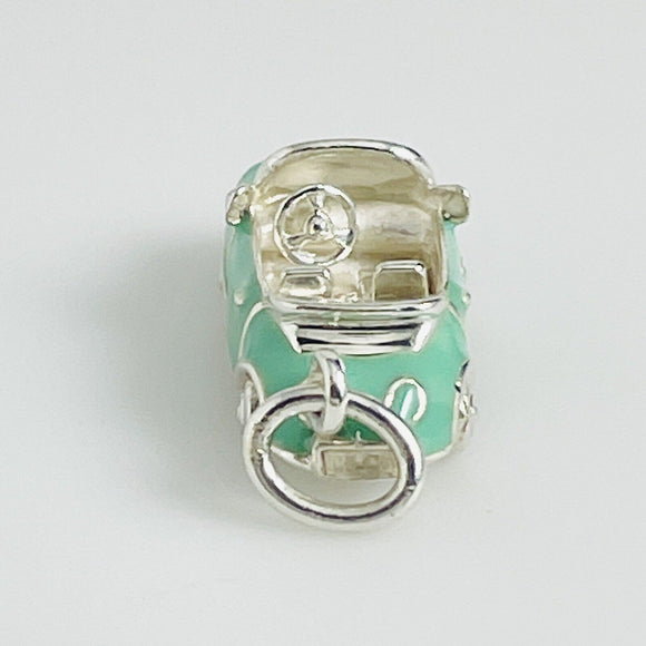 RARE Tiffany & Co Convertible Car Charm or Pendant in Blue Enamel