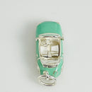 RARE Tiffany & Co Convertible Car Charm or Pendant in Blue Enamel-5
