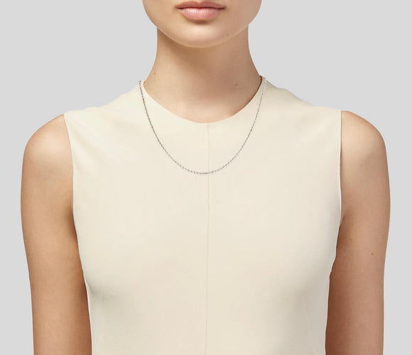 20" Tiffany & Co Bead Necklace Dog Chain - Men's Unisex in Sterling Silver