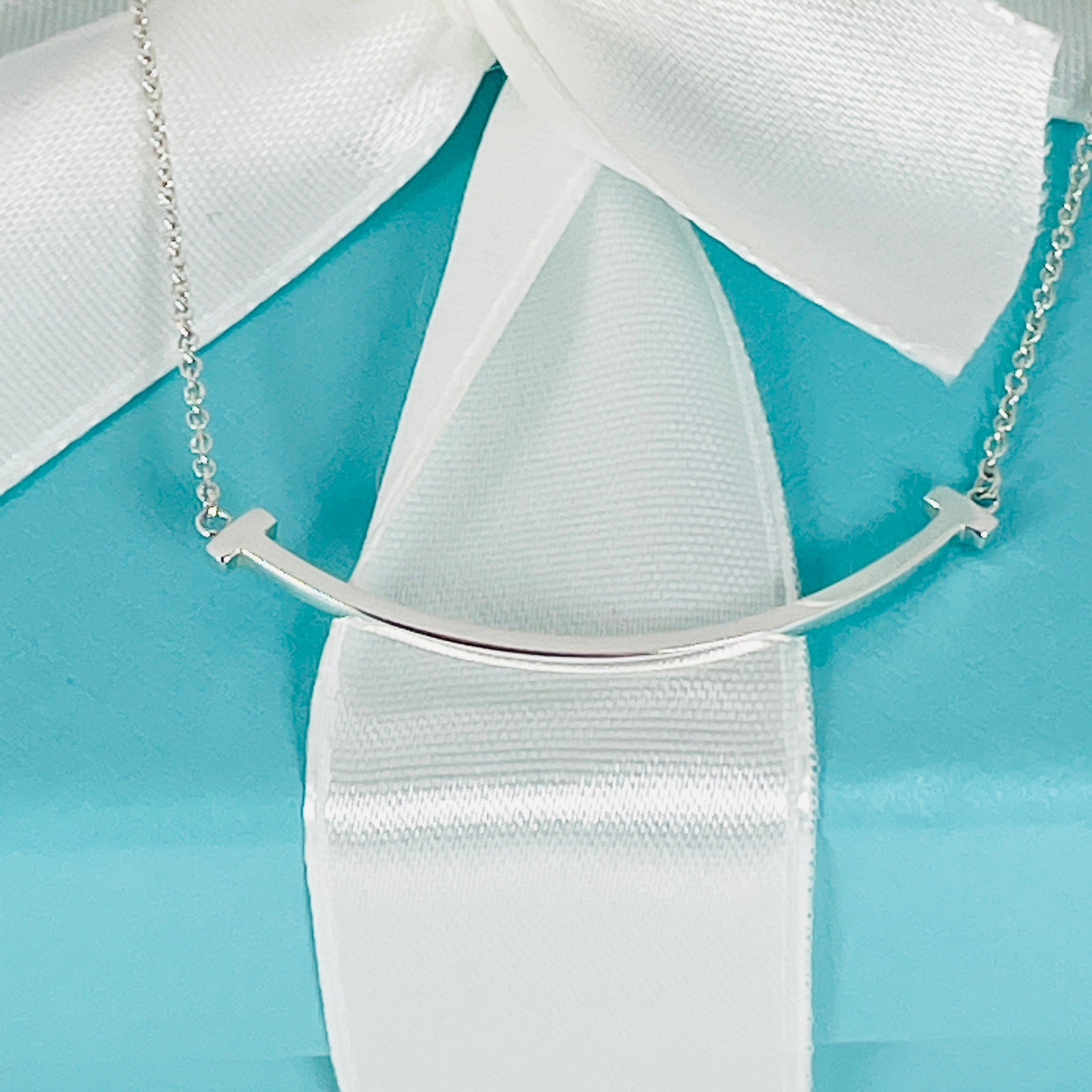 Tiffany T Smile 18" - 20" Adjustable Necklace in Sterling Silver