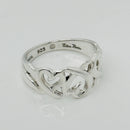 Size 6.5 Tiffany Triple Loving Hearts Ring Band - Paloma Picasso - Silver-1