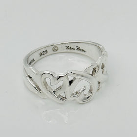 Size 6.5 Tiffany Triple Loving Hearts Ring Band - Paloma Picasso - Silver