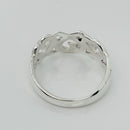 Size 6.5 Tiffany Triple Loving Hearts Ring Band - Paloma Picasso - Silver-5