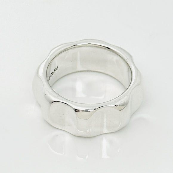 Size 6 Tiffany Groove Wide Ring Band by Paloma Picasso in Sterling Silver