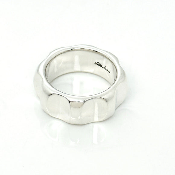 Size 6 Tiffany Groove Wide Ring Band by Paloma Picasso in Sterling Silver