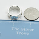 Size 6 Tiffany Groove Wide Ring Band by Paloma Picasso in Sterling Silver-6