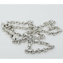 Tiffany 22" Mens Unisex Silver Large Round Oval 6mm Link Rolo Chain Necklace-1