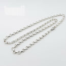 Tiffany 22" Mens Unisex Silver Large Round Oval 6mm Link Rolo Chain Necklace-6