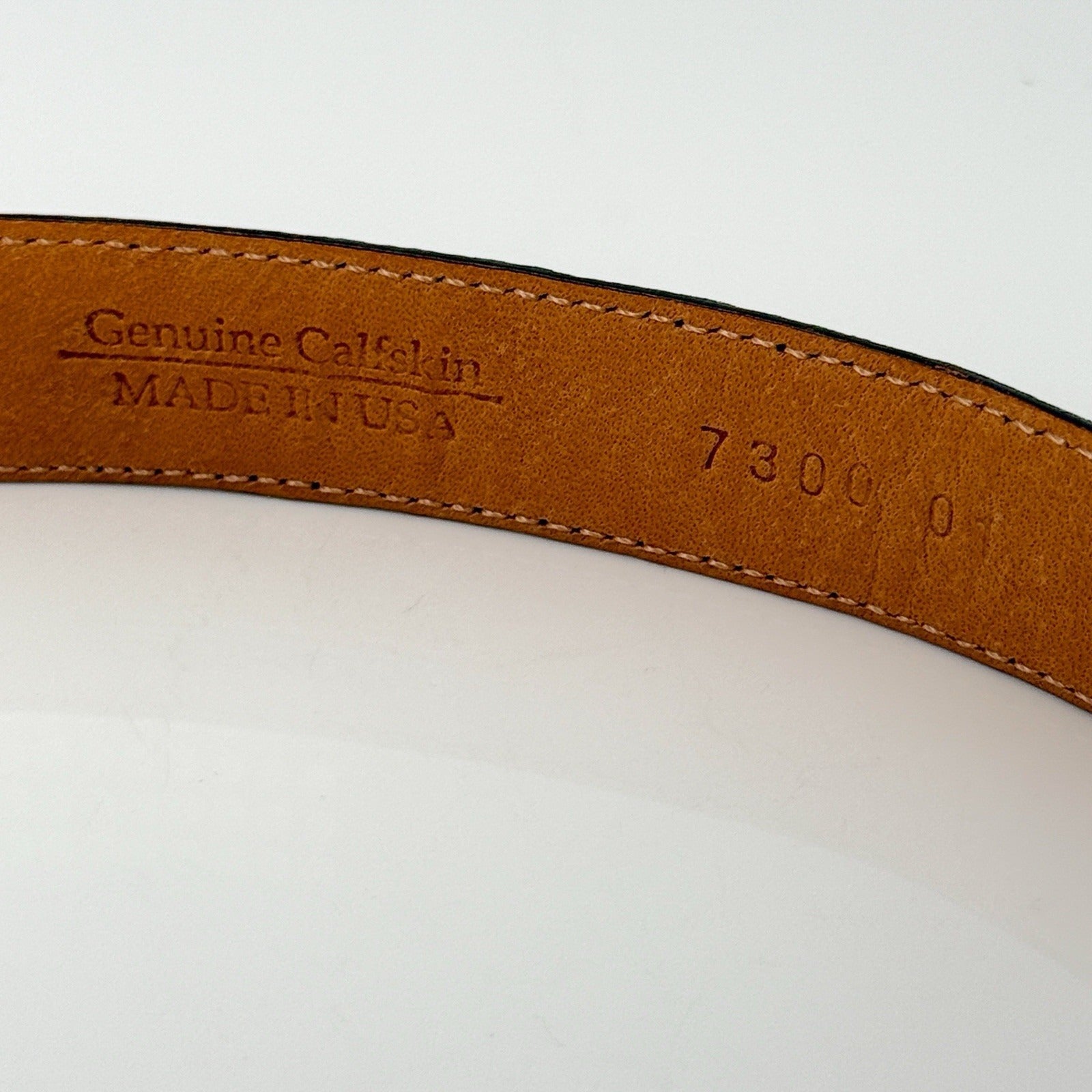 Tiffany Black Leather Mens Belt Size 40. Model 7300 01
