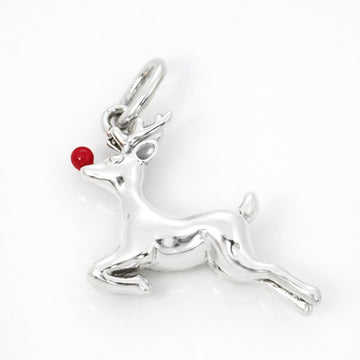 Tiffany & Co. Rudolph Red Nose Reindeer Christmas Charm in Red Enamel