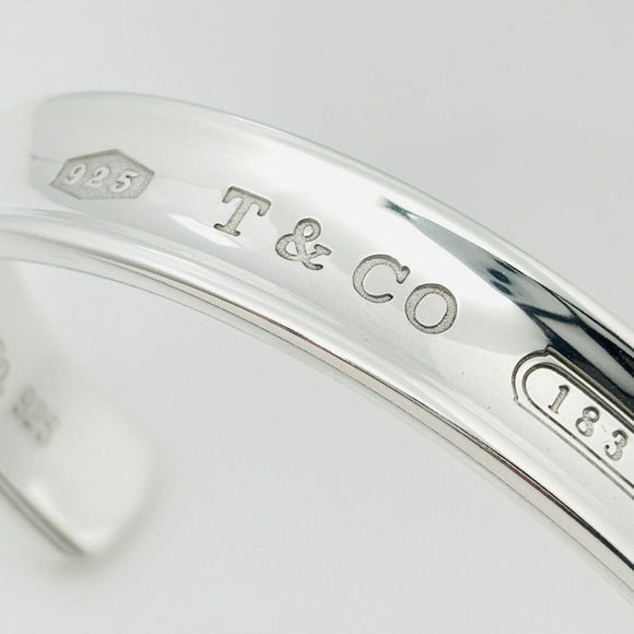 Small 6" Tiffany & Co 1837 Wide Cuff Bracelet in Sterling Silver
