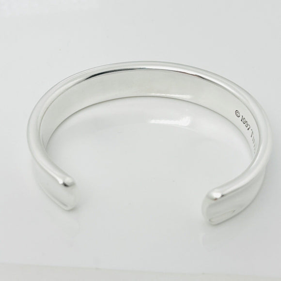 Small 6" Tiffany & Co 1837 Wide Cuff Bracelet in Sterling Silver
