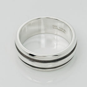 Size 12 Tiffany & Co Vintage Atlas Groove Ring Mens Unisex in Sterling Silver