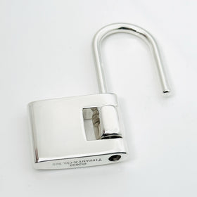 Tiffany & Co Padlock Key Ring Keychain in Sterling Silver