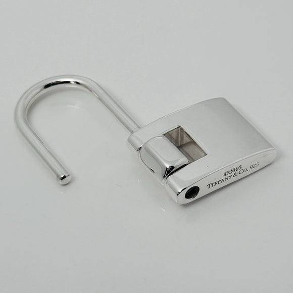 Tiffany & Co Padlock Key Ring Keychain in Sterling Silver