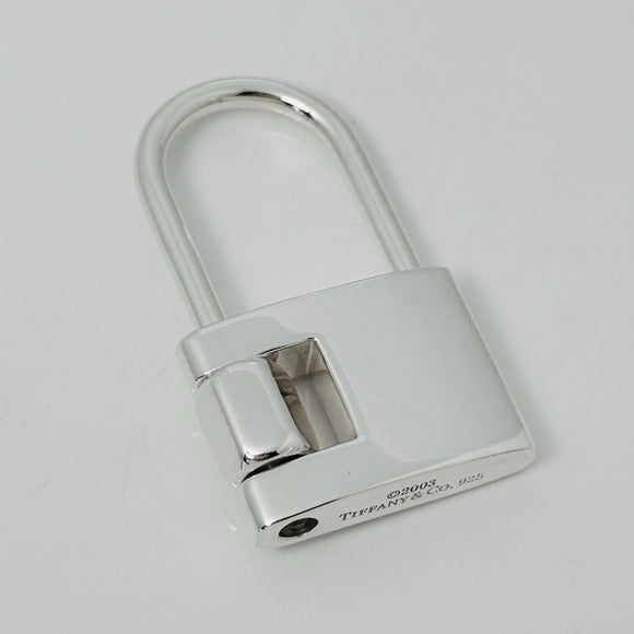Tiffany & Co Padlock Key Ring Keychain in Sterling Silver