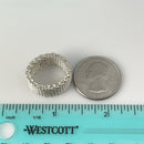 Size 6 Tiffany Somerset Ring Mesh Basket Weave in Sterling Silver With Blue Box-6