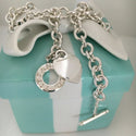 18" Tiffany & Co Silver Classic Blank Heart Tag Toggle Necklace in Silver - 1