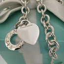 18" Tiffany & Co Silver Classic Blank Heart Tag Toggle Necklace in Silver-3