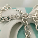 18" Tiffany & Co Silver Classic Blank Heart Tag Toggle Necklace in Silver-9