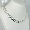 16.5" Cushion Pendant Toggle Necklace in Sterling Silver-5