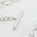 16.5" Cushion Pendant Toggle Necklace in Sterling Silver-8