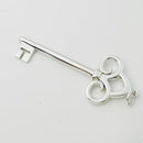 Tiffany T Fleur de Lis Key Pendant in Sterling Silver Size Large 2.4"-3