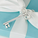 Tiffany T Fleur de Lis Key Pendant in Sterling Silver Size Large 2.4"-4