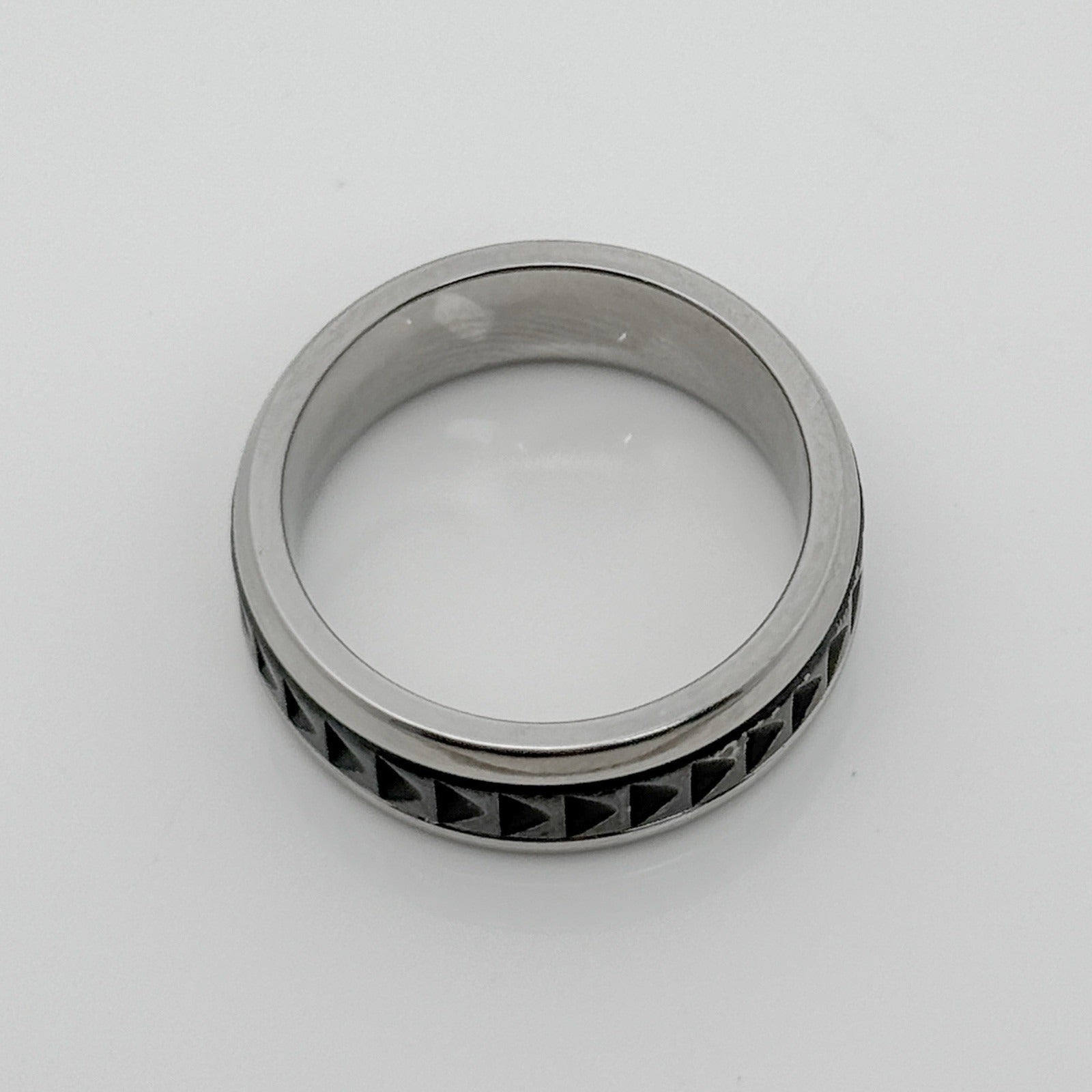 Size 9 Tiffany Caliper Ring Paloma Picasso Black Titanium Steel Mens Unisex