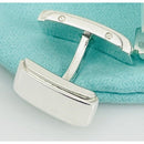 1 Tiffany Metropolis Cufflinks Lost Replacement in Sterling Silver Engravable-1