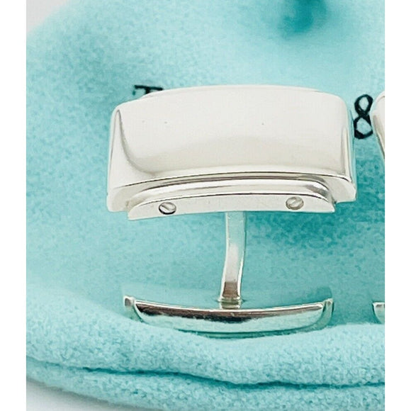 1 Tiffany Metropolis Cufflinks Lost Replacement in Sterling Silver Engravable
