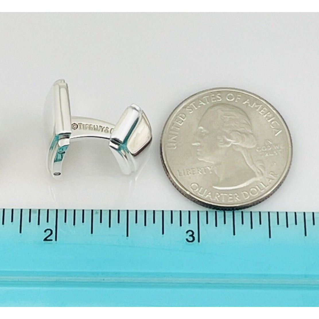 1 Tiffany Metropolis Cufflinks Lost Replacement in Sterling Silver Engravable