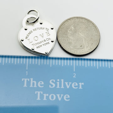Please Return to Tiffany Love Studded Heart Tag Pendant or Charm