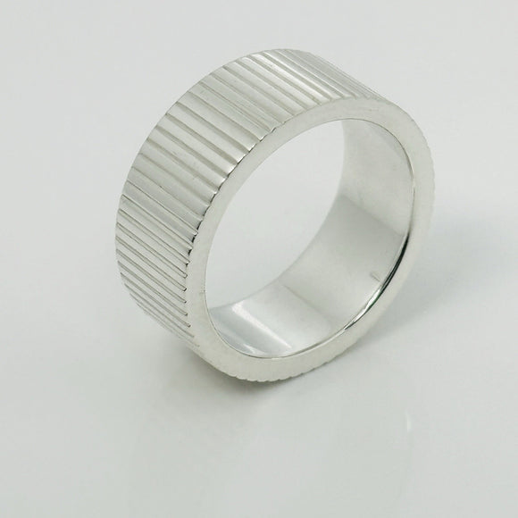 Size 4.5 Tiffany & Co Coin Edge Ring in Sterling Silver Mens Pinky Ring
