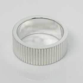 Size 4.5 Tiffany & Co Coin Edge Ring in Sterling Silver Mens Pinky Ring - 0
