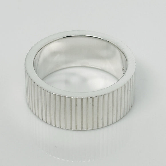Size 4.5 Tiffany & Co Coin Edge Ring in Sterling Silver Mens Pinky Ring