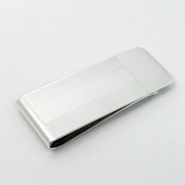 Tiffany & Co Machine Turned Pin Stripe Engravable ID Money Clip in Silver