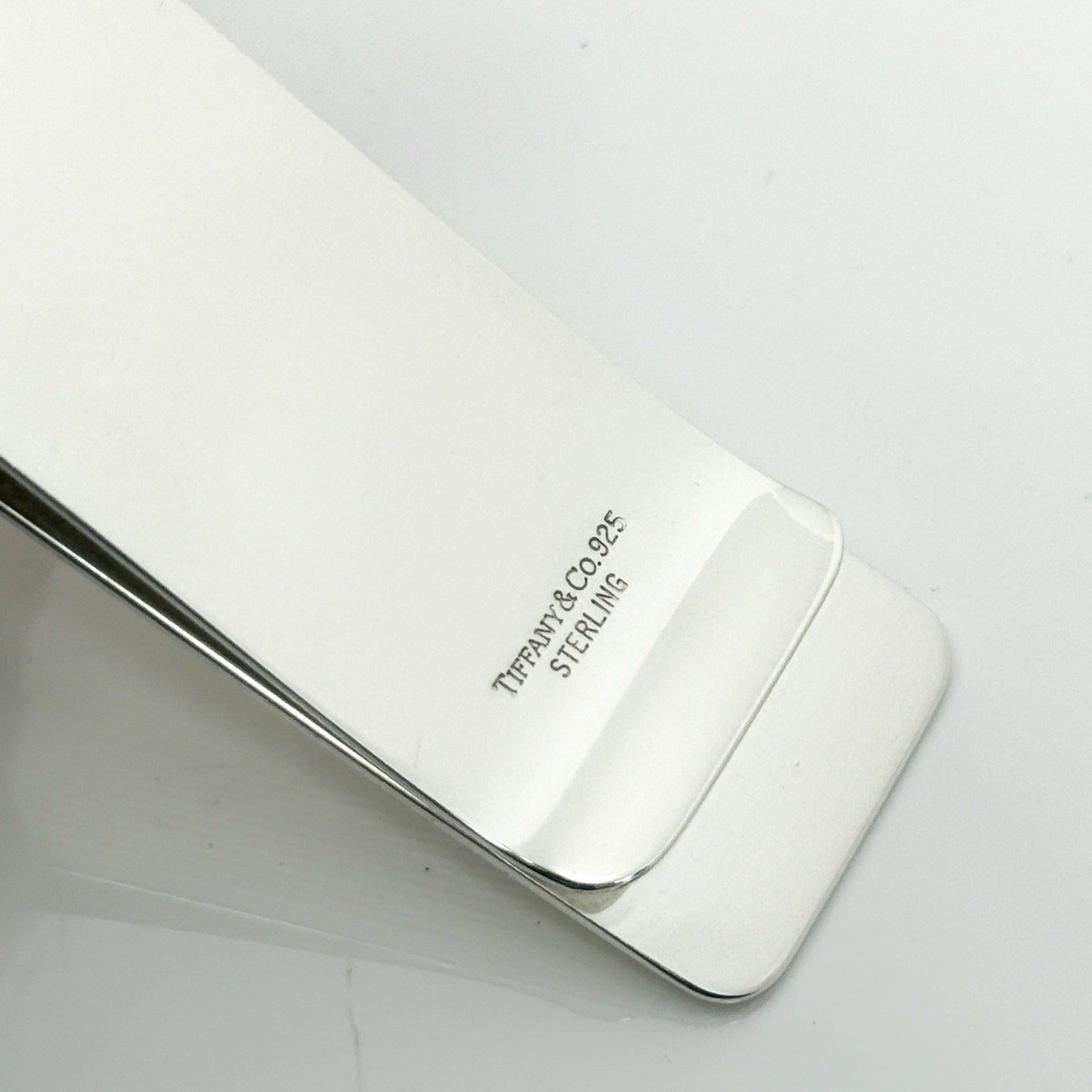 Tiffany & Co Machine Turned Pin Stripe Engravable ID Money Clip in Silver