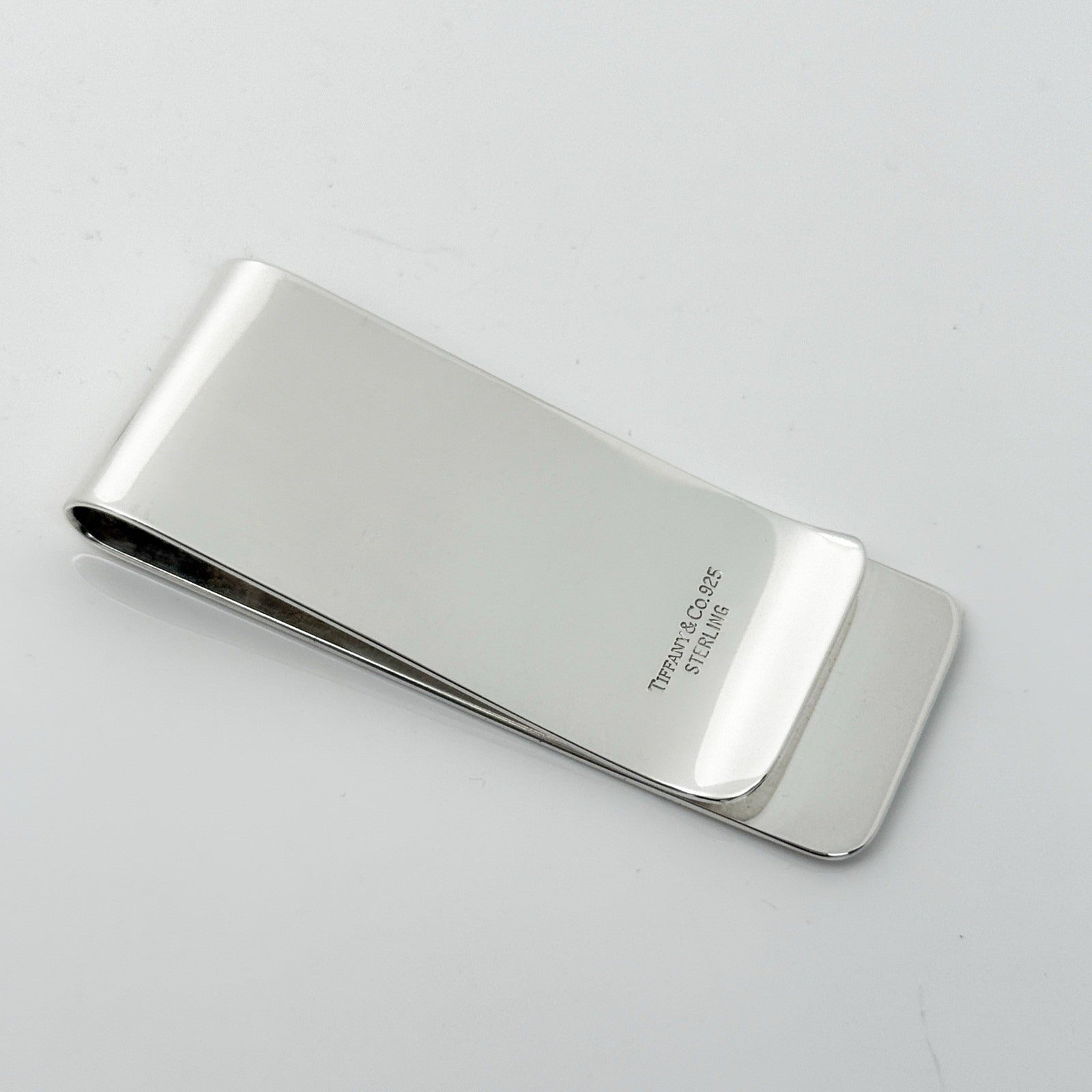 Tiffany & Co Machine Turned Pin Stripe Engravable ID Money Clip in Silver