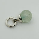 RARE Tiffany & Co Green Aventurine Fascination Ball Silver Charm Pendant-4