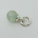 RARE Tiffany & Co Green Aventurine Fascination Ball Silver Charm Pendant-1