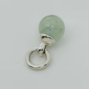 RARE Tiffany & Co Green Aventurine Fascination Ball Silver Charm Pendant-2