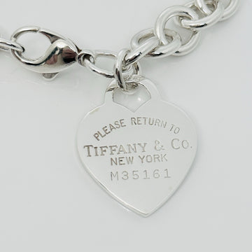 8" Medium-Large Please Return to Tiffany New York Heart Tag Charm Bracelet - 0