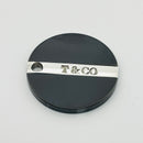 Tiffany T&CO Round Disc Black Pendant in Silver and Titanium Mens Unisex-1