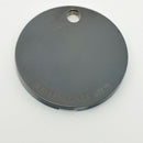 Tiffany T&CO Round Disc Black Pendant in Silver and Titanium Mens Unisex-4