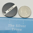 Tiffany T&CO Round Disc Black Pendant in Silver and Titanium Mens Unisex-6