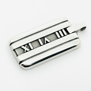 Tiffany & Co Atlas Dog Tag Pendant Roman Numerals Mens Unisex - 0