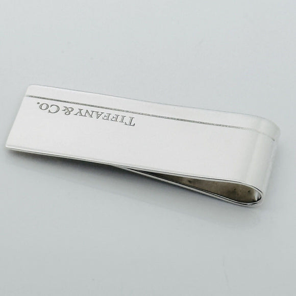 Tiffany Classic Stripe Money Clip in Sterling Silver Engravable